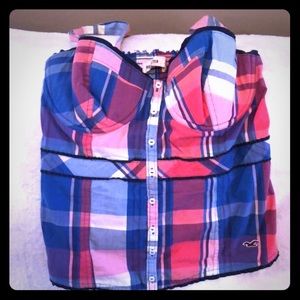 Hollister size small plaid cami top